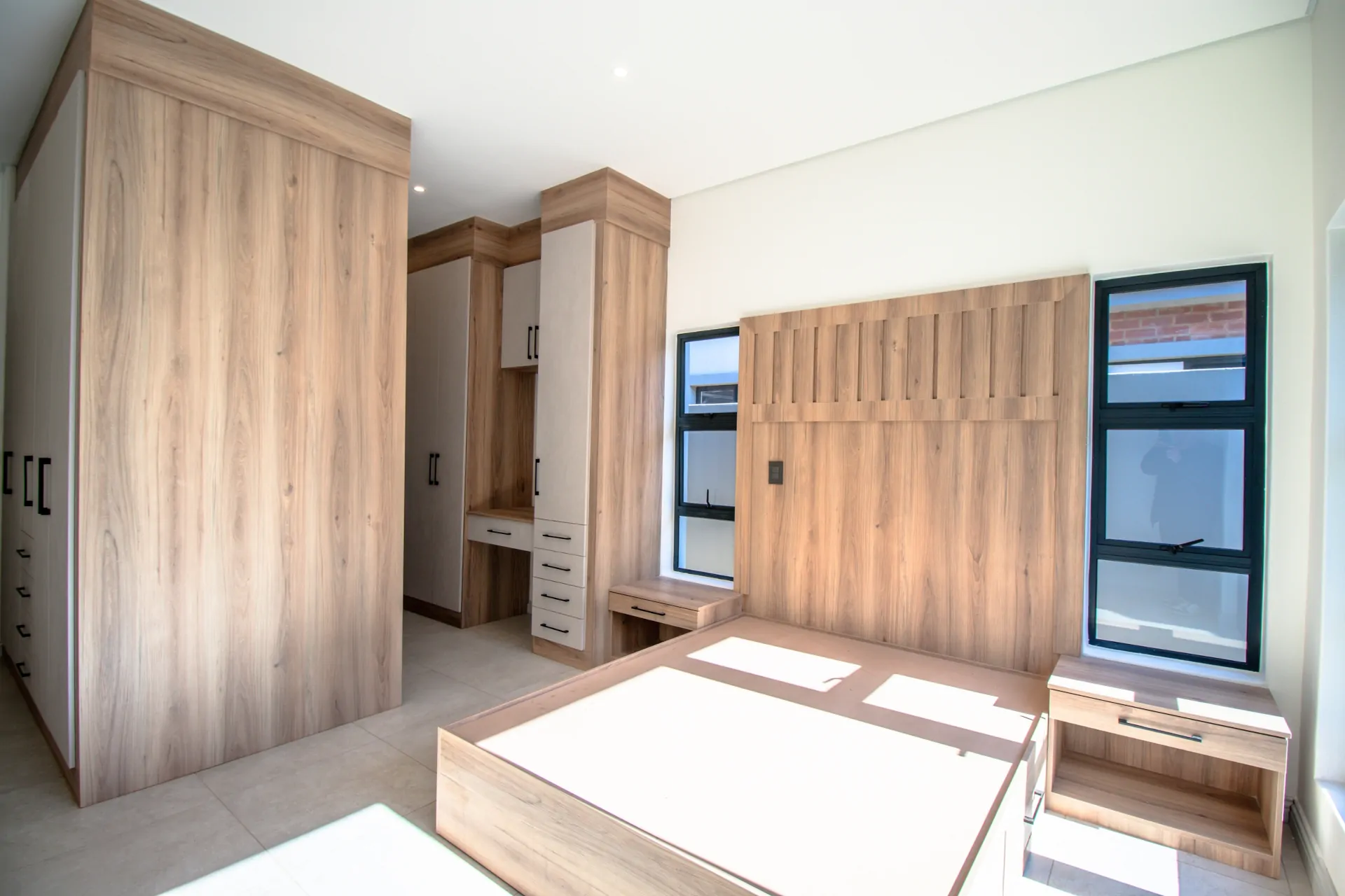 Bedroom with fitted wardrobes