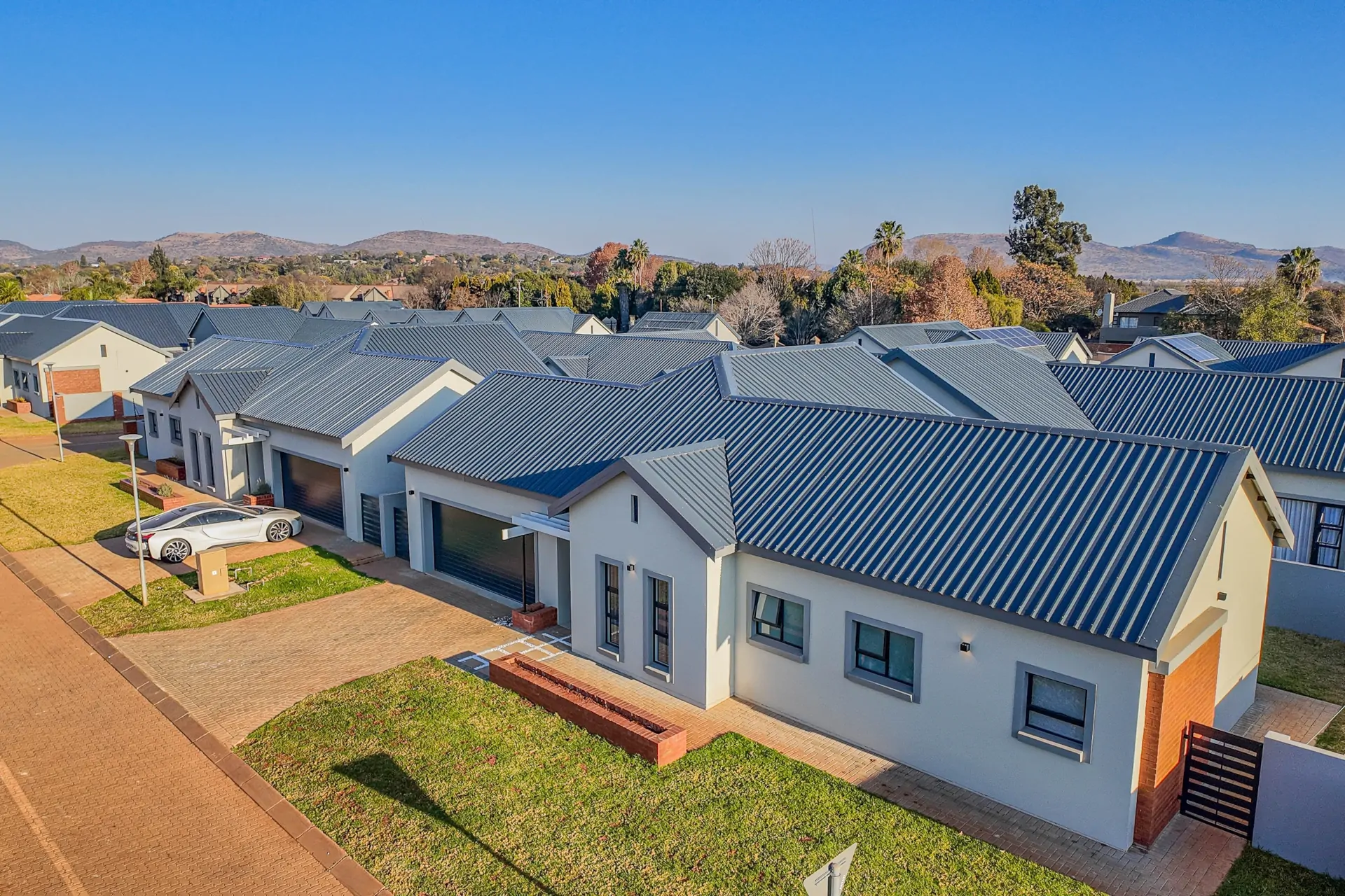 Aerial view of Caper Bush Estate homes in Hartbeespoort